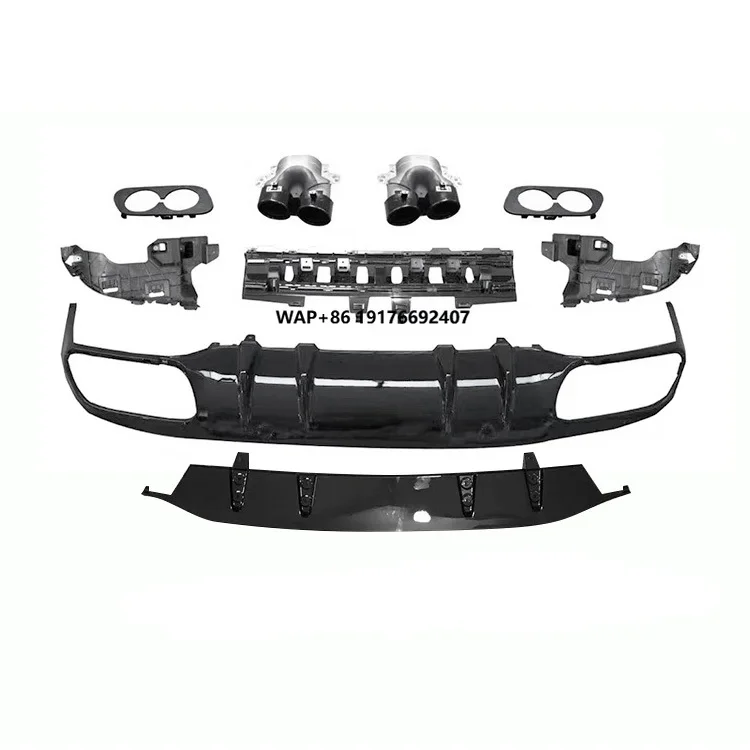

Auto Parts W205 C205 Coupe Upgraded AMG C43 Style Bumper Lip Rear Diffuser Exhaust Tips for Mercedes Benz C Class 2015-2020