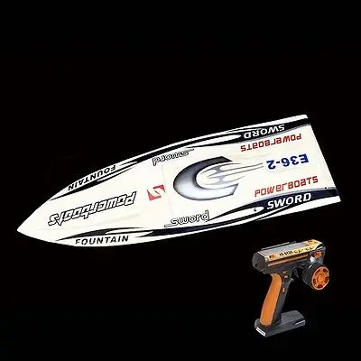 E36 Fiber Glass White Electric High Speed Racing  RC Boat W/ Motor Servo ESC Battery Toucan Toys for Adults Gift THZH0035-SMT8