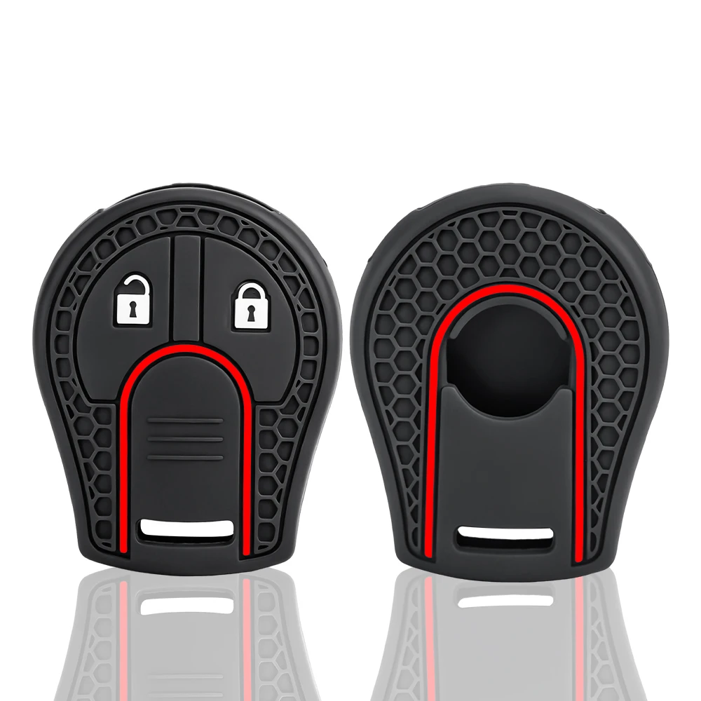 2 Buttons Silicone car key case cover set shell for NISSAN Juke March Qashqai Sunny Sylphy Tiida X-Trail key cover