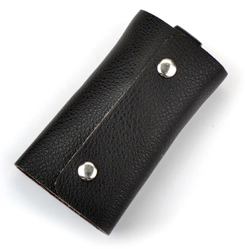 New Keychain Bag Men Women Key Holder Organizer Pouch Genuine Leather Car Key Wallet Housekeeper Key Case Mini Card Bag