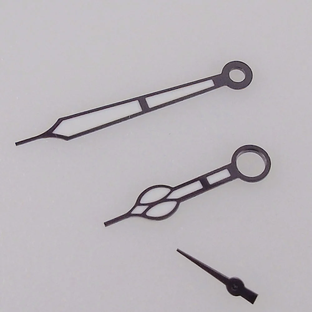 Light Black Watch Hand Needles fit ETA6497 6498 ST3600 Manual Hand Winding Watch Accessories Parts Set