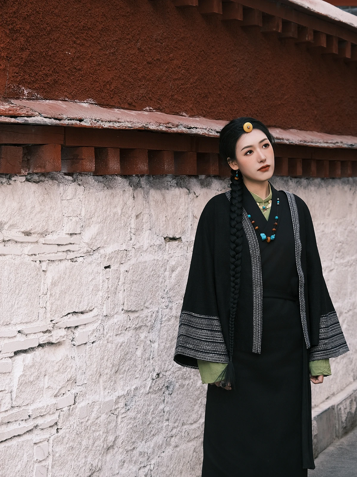 

Artistic Hanfu Tea Clothing Women's Sle Retro Revival Outerwear ort irt for plus Size Ladies Spring Season New Arrival