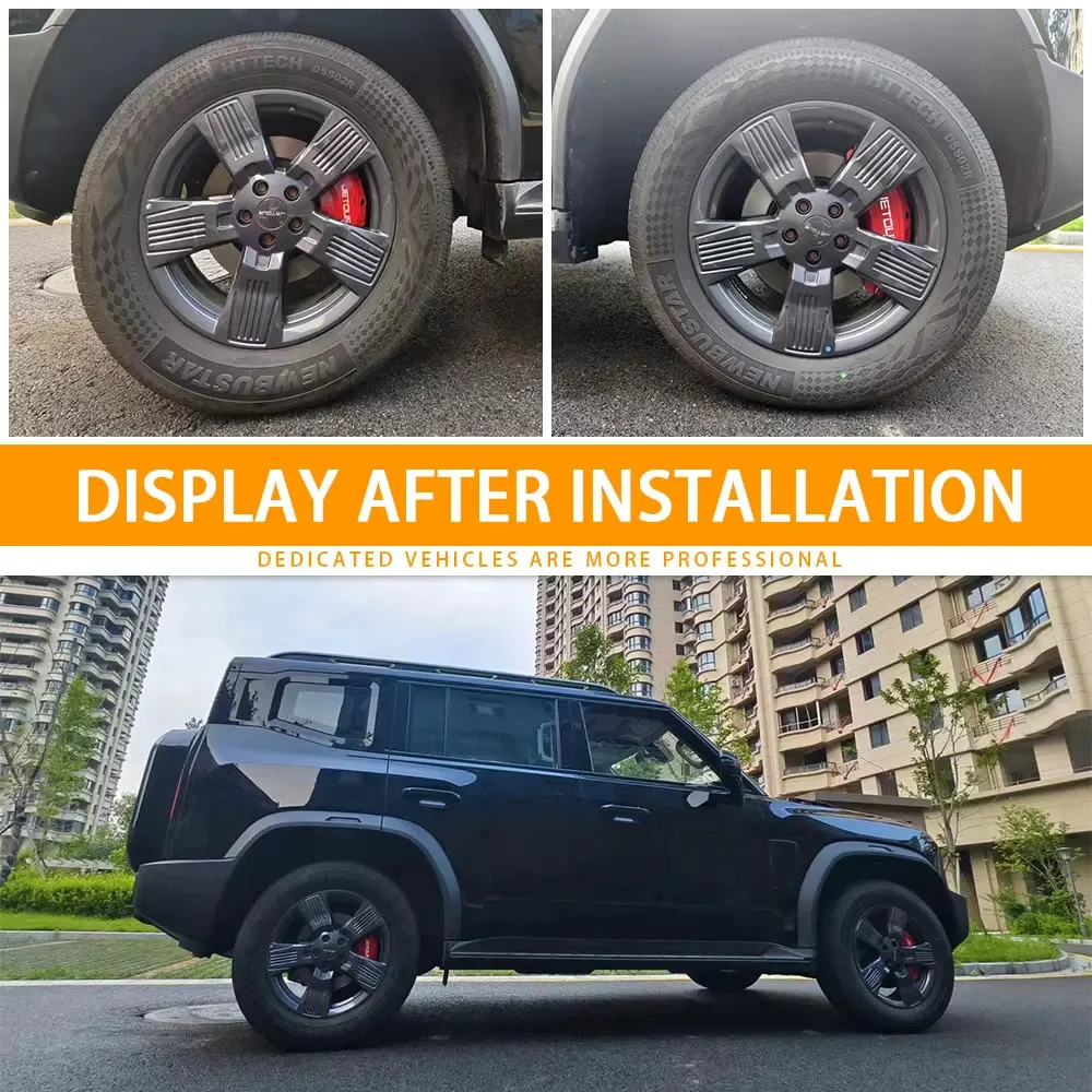 

For Jetour Traveller T2 2024 Jetour T2 4Pcs Front Rear Brake Caliper Cover Aluminum Metal Caliper Cover Kit Wheel Modification