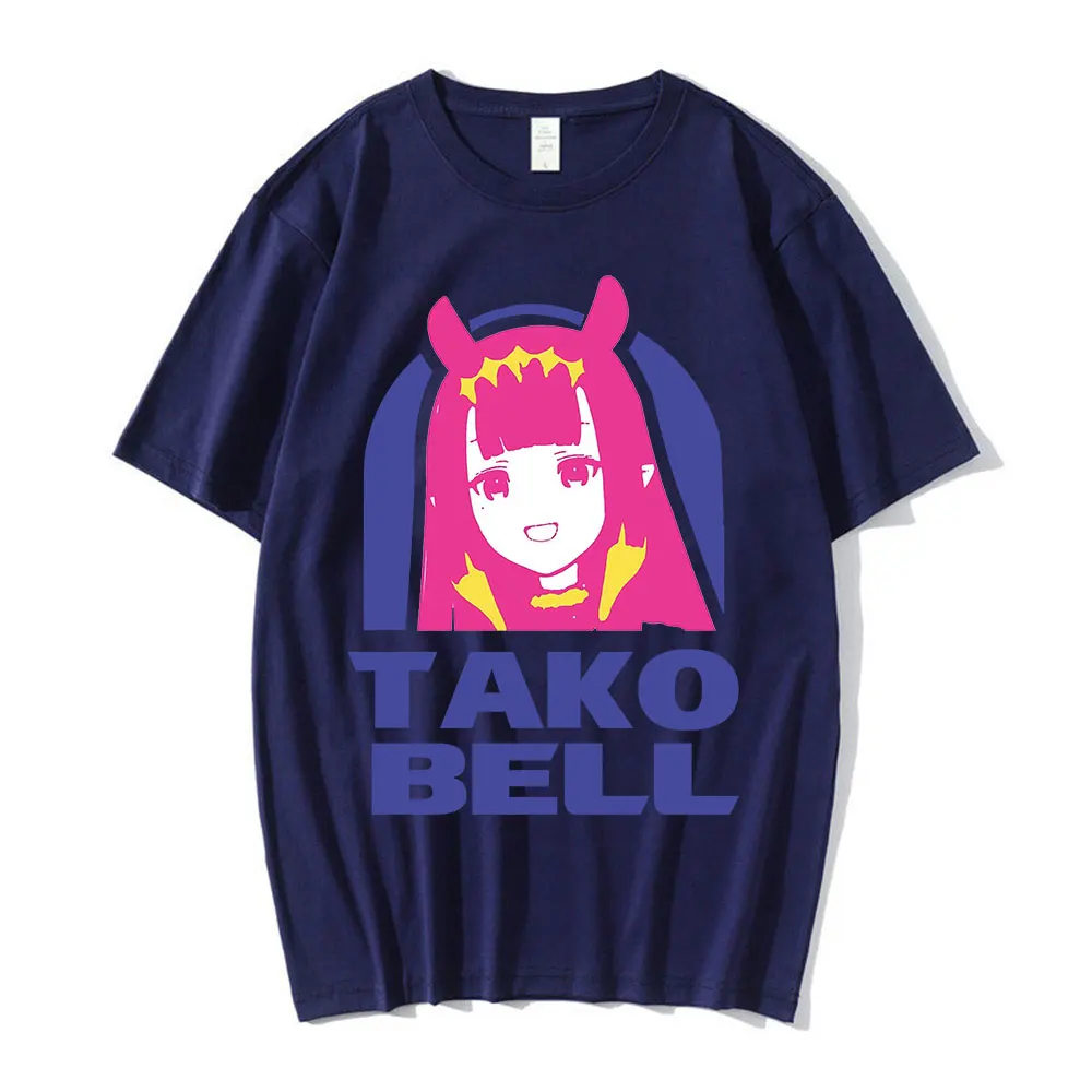 Hololive En Ina Tako Bell Logo Parody T Shirt 100% Pure Cotton Hololive En Ninomae Inanis Vtubers Virtual Youtuber Logo Parody