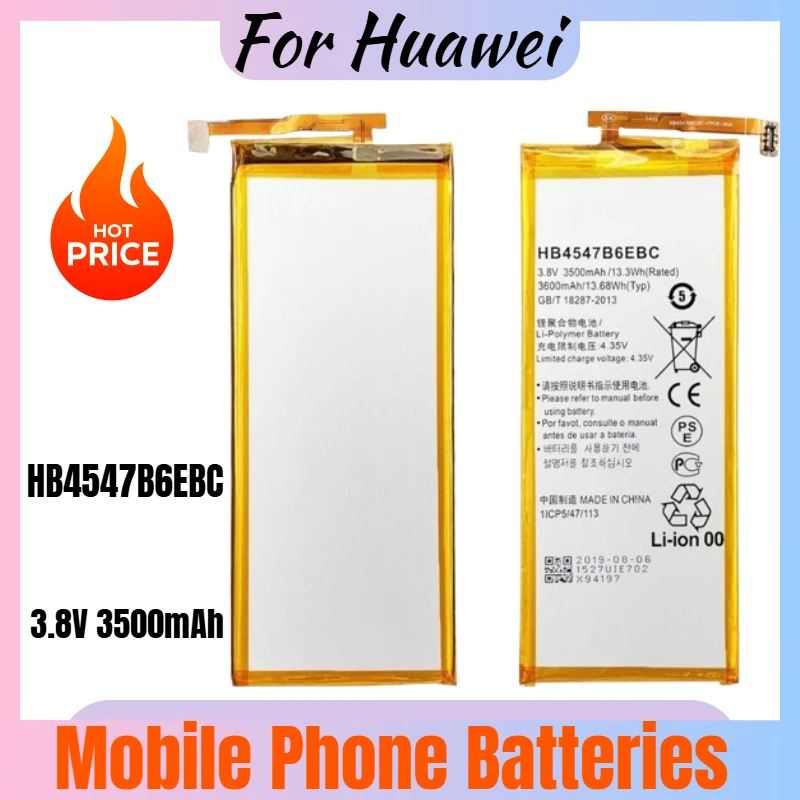 

HB4547B6EBC Mobile Phone Battery 3.8V 3500mAh for Huawei Honor 6 Plus Replacement BatteryBrand-New High Quality