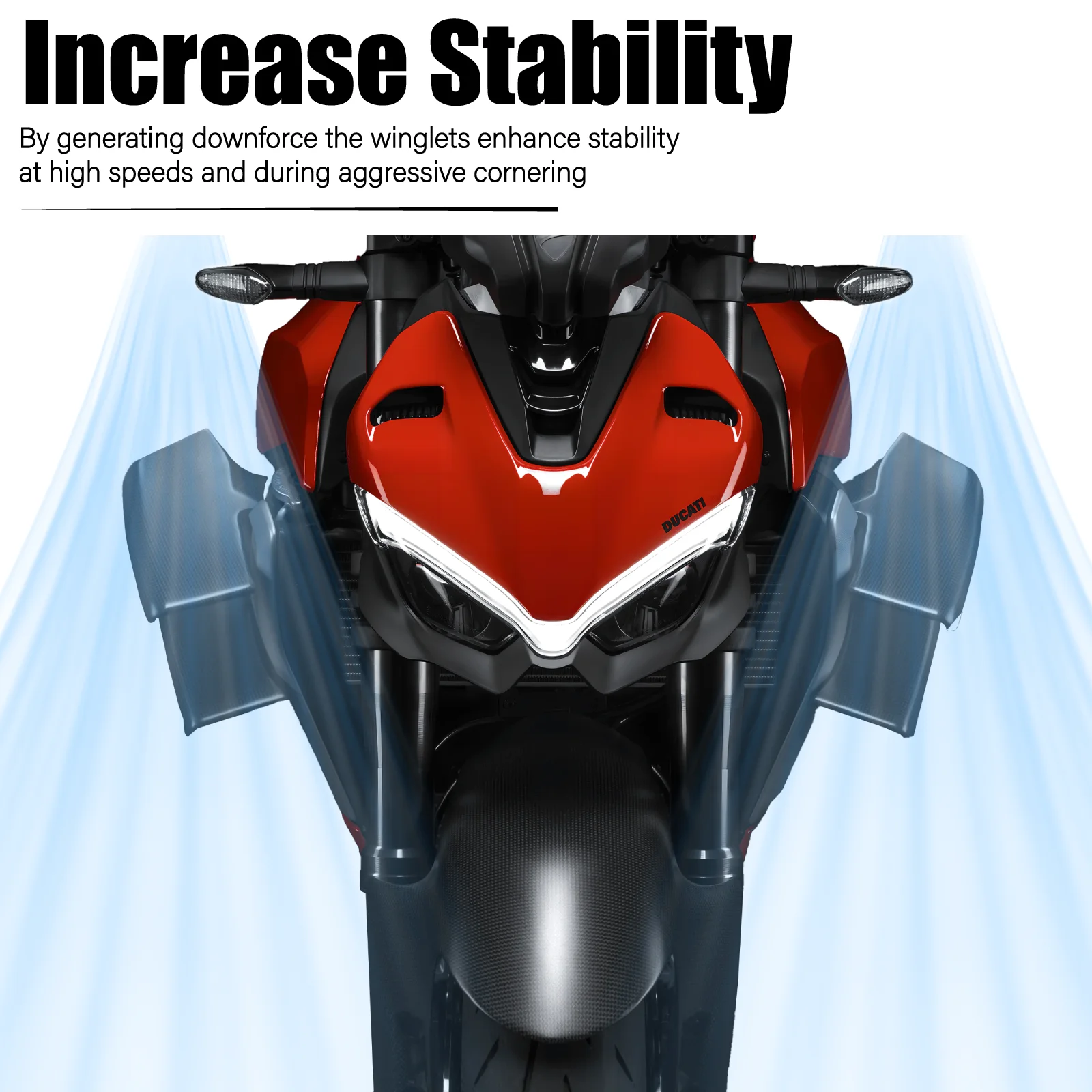 V4 Spoiler Side Winglets For Ducati Streetfighter V2 V4 V4S V4SP Motorcycle Winglet Aerodynamic Wing Deflector Fairing 2020-2023