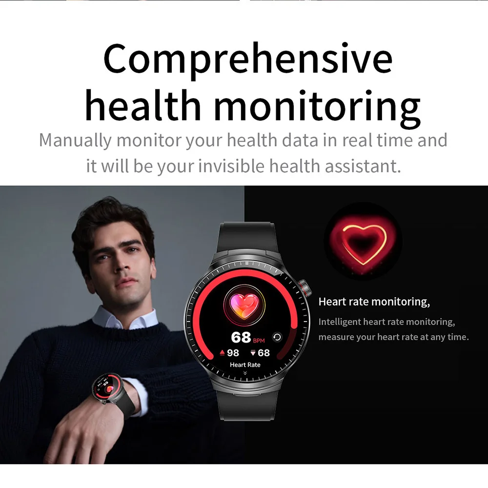 ساعة ذكية TWS 2 في 1 سماعة بلوتوث دعوة معدل ضربات القلب سماعات الموسيقى Smartwatch الرجال مراقبة الصحة النساء الرياضة 1.85 "جديد