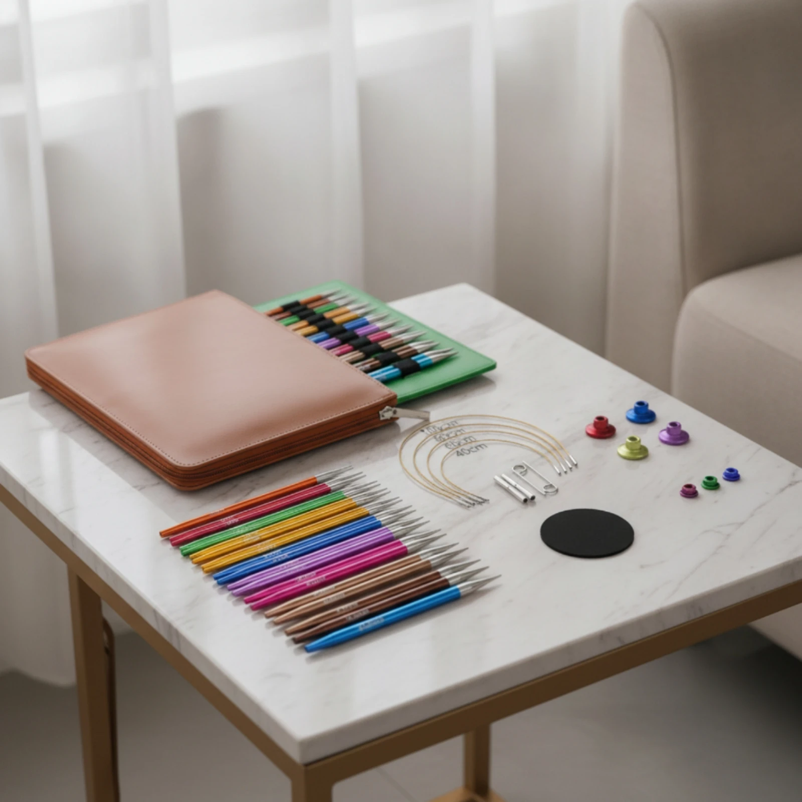 交換可能な円形編み針セット 整理された交換可能な円形編み針セ - Knitting Needle Circular のレビューと価格