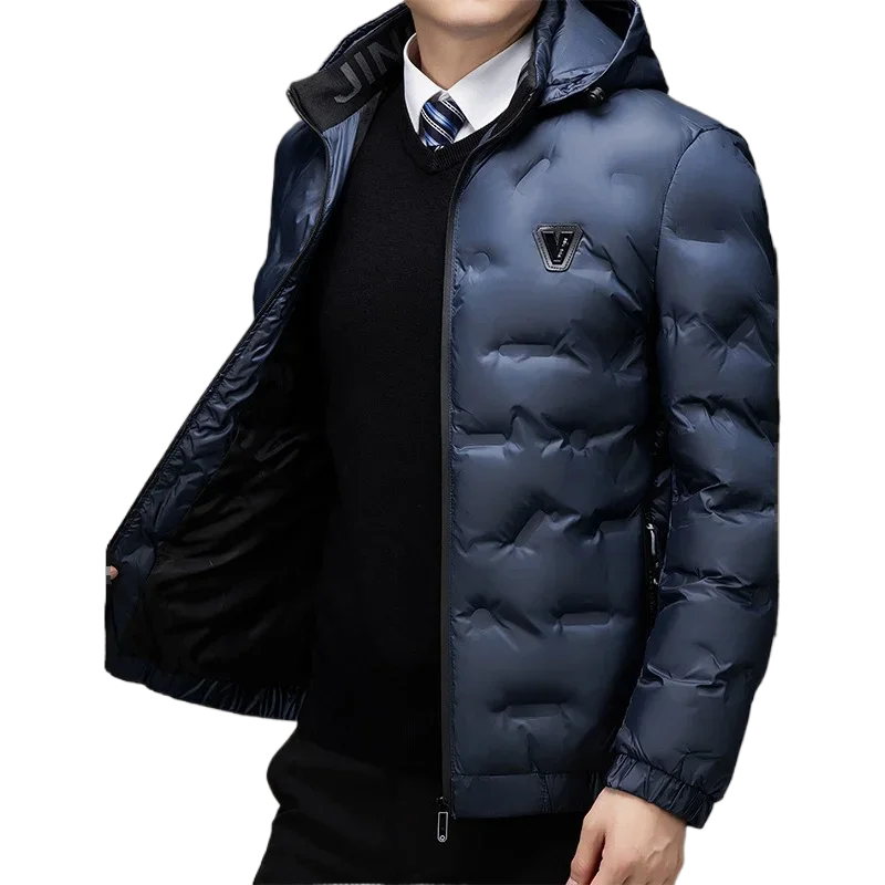 

Men Fashion Coat Men Autumn Fashion Hooded Slim Fit Casual Casual Parkas Men Winter New Warm Thick Windproof Parkas Jackets