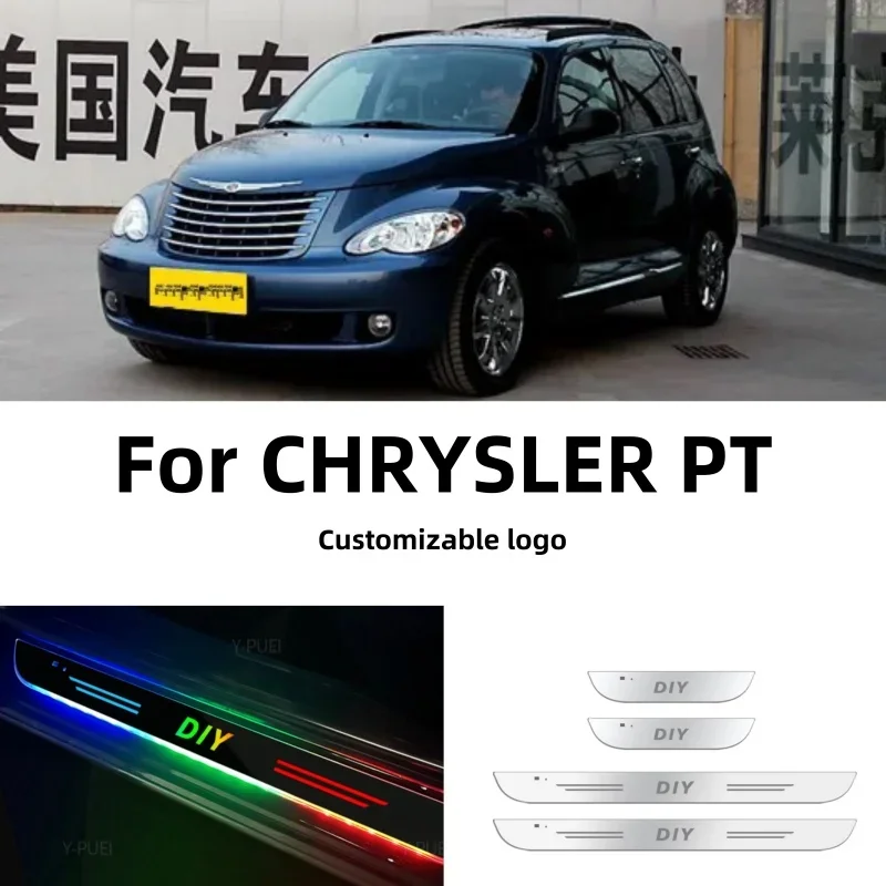 

Для Chrysler PT Cruiser 2000-2010 2008 2009, автомобильная фотосессия, индивидуальный логотип, подсветка порога двери приветственный порог, аксессуары