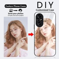 Custom Picture Phone Case For Huawei Honor 200 90 50 10 20 30 9 9A 9X V30 V9 V20 8A Lite Pro 8X Max DIY Glass Silicone Cover