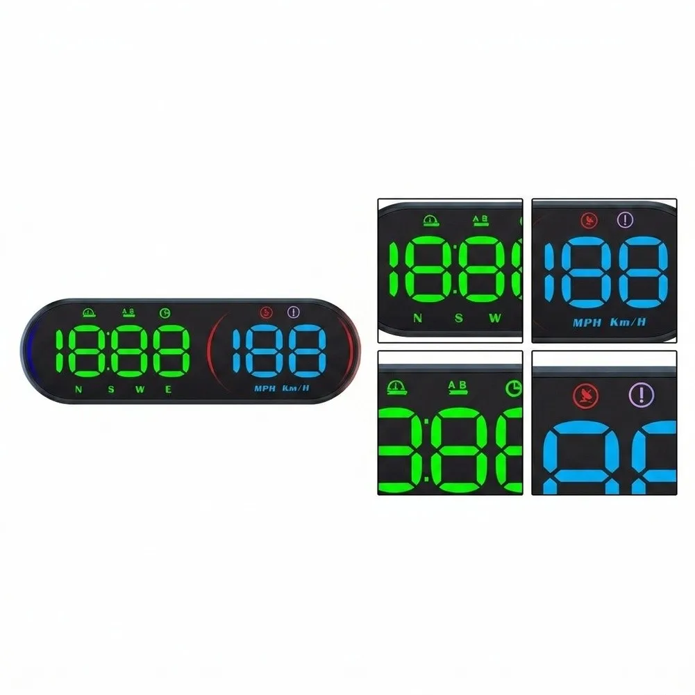 Car Digital HUD GPS Speed Compass Display Head Up Display for Speed Travel Distance Compass and 5V Voltage Requirement