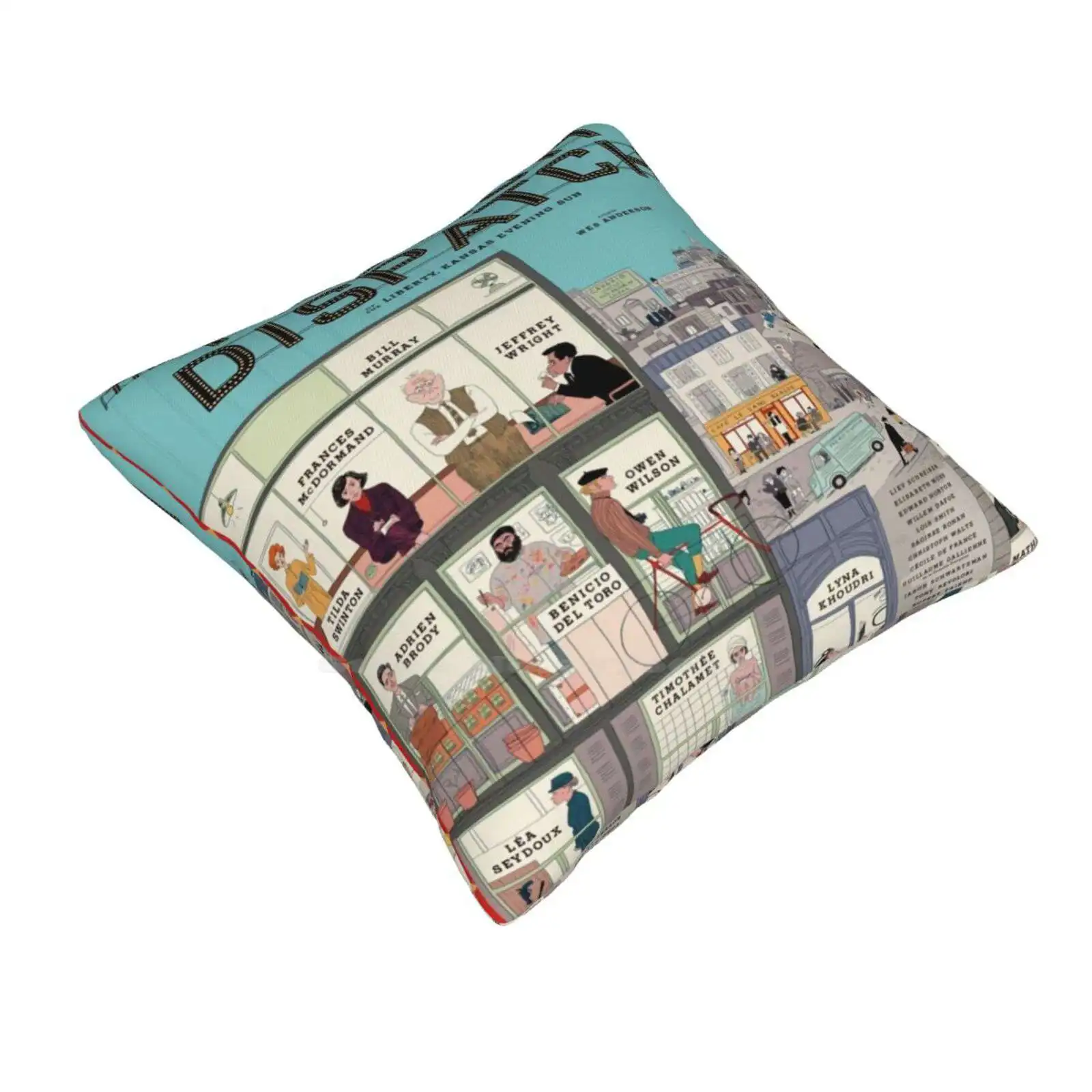 The French Dispatch Fashion Sofa Throw Pillow Cover Pillowcase Wes Anderson Timothee Chalamet Bill Murray Tilda Swinton Lea