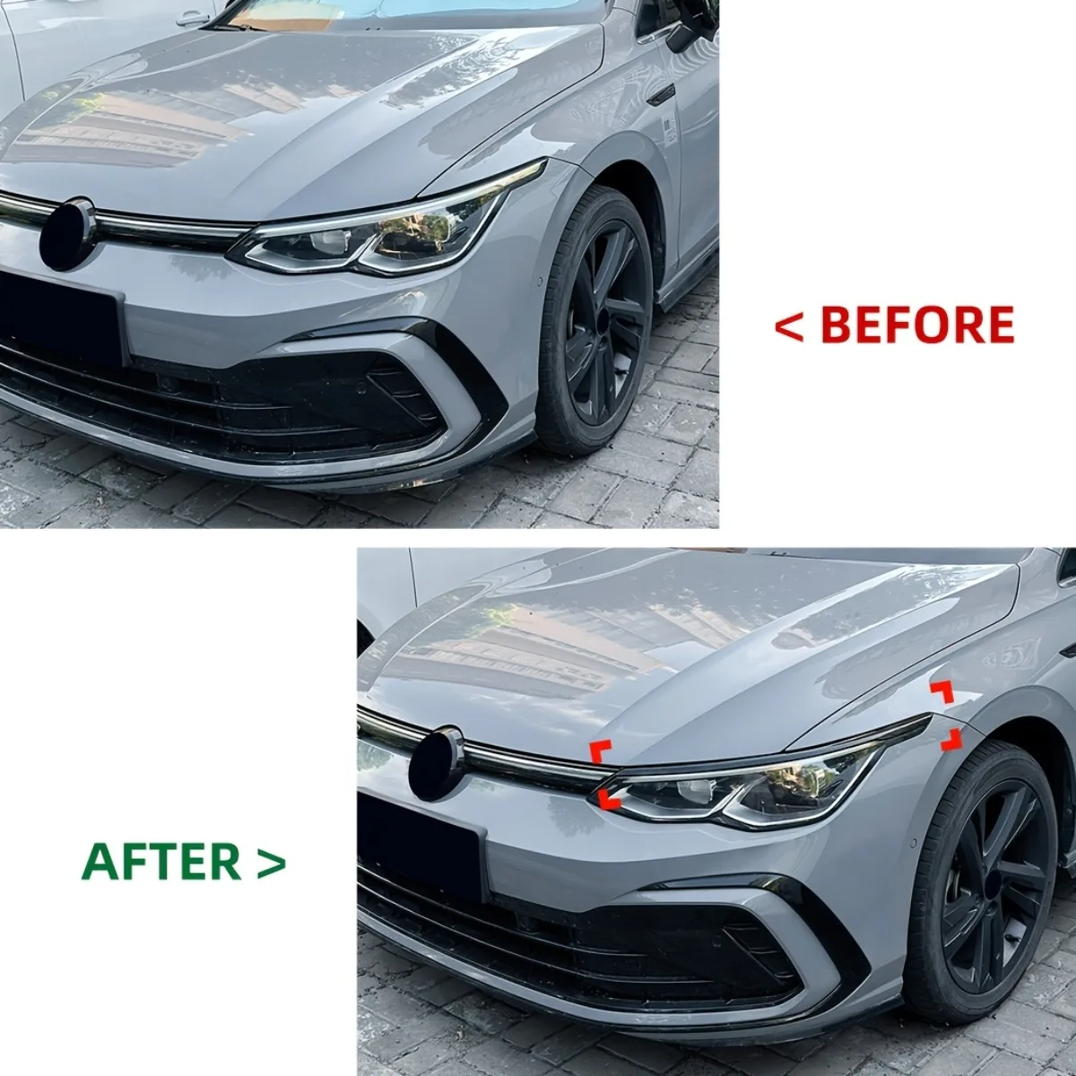 Car Headlight Eyebrow Head Lamp For VW Golf MK8 MK8.5 2020+ Eyebrow Eyelid Trim Stickers Body Kits Tuning Auto Accessories