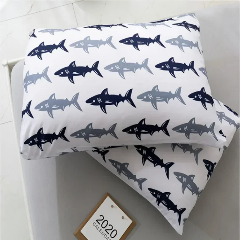 Duvet Cover Set 3 Pieces Soft Bedding Set Cute Fish Pattern Housse De Couette Pillowcases No Comforter Bedsheet