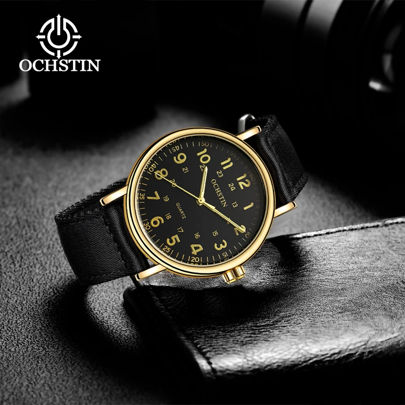 OCHSTIN-reloj de cuarzo multifunción para hombre, cronógrafo de negocios vintage, creativo, Serie de nailon, modelos populares, 2024