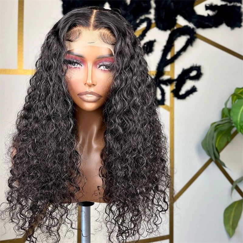 

Middle Part 26inch 180Density Soft Glueless Kinky Curly Long Deep Lace Front Wigs For Balck Women Babyhair PrePlucked Daily Wear