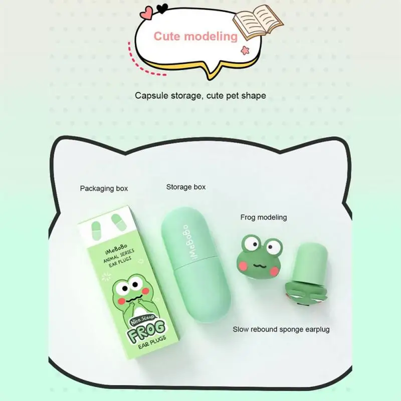 Cartoon Sponge Earplugs Anti-Noise Sleep Super Sound Insulation Learning Special Dormitory Noise Reduction Sound Insd Insulation