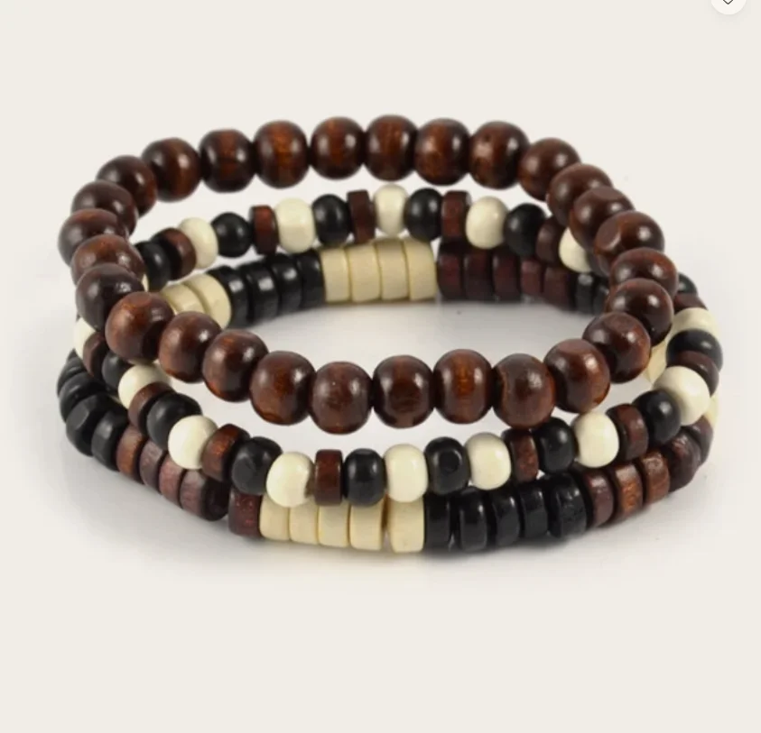 

NADEEM Summer Holiday Bohemian Coconut Wood Beaded Bracelets for Men Jewelry Trendy Layer Charm Bracelets Dad's Gift Wholesale