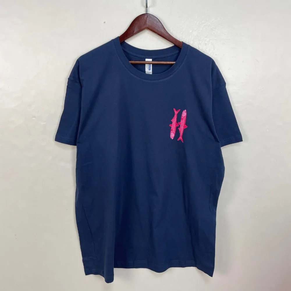 面白いイワシ両面グラフィックコットン Tシャツビーチ漁師ユニセックスシャツ沿岸海上ヴィンテージ Y2K 夏美的トップス