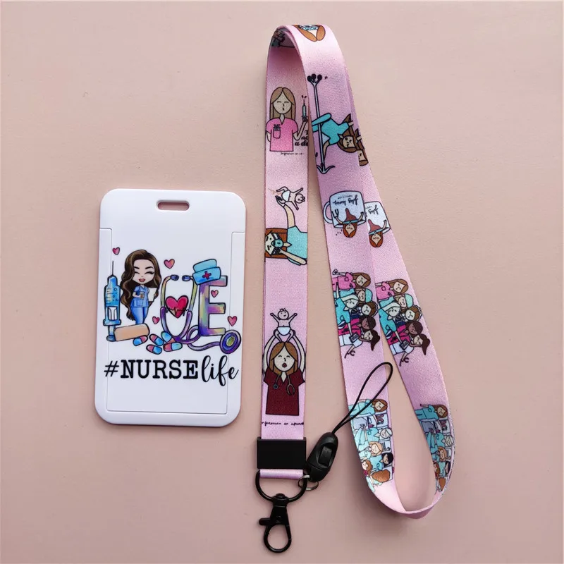 Krankenschwester Arzt Lanyard Ausweishalter Lanyard Mädchen Ausweishalter Umhängebänder Frauen Ausweishalter Schlüsselanhänger Zubehör – Detail 21
