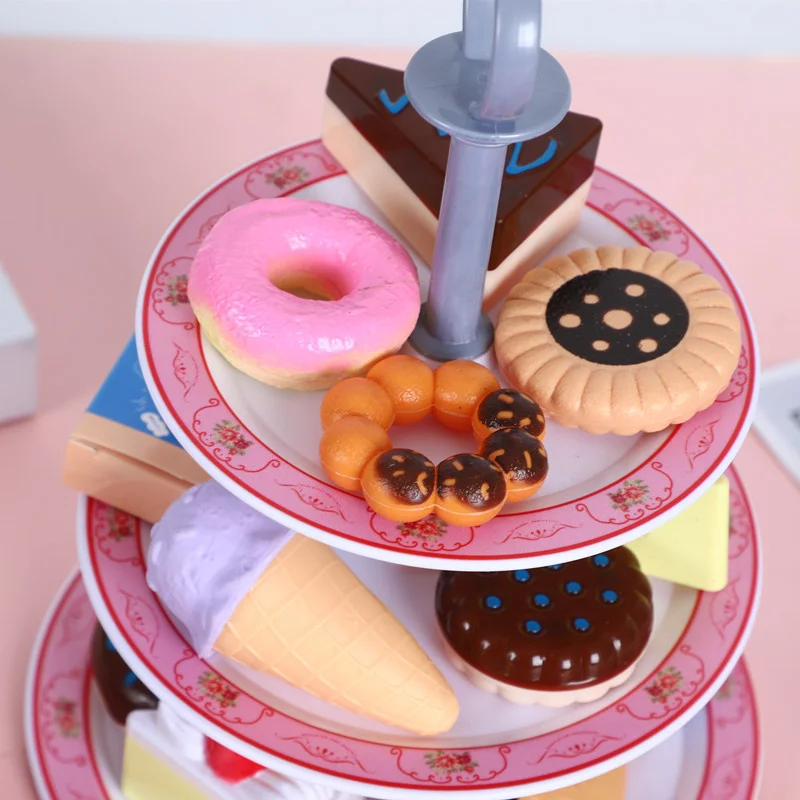 Simulation Cake Made Snack Tea Food Set Play House Kitchen Education  Afternoon All Over The House Plastic Game Gift New