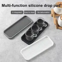 3Pcs Draining Mat Multifunctional Drying Rack Kitchen Sink Organizer Tray Silicone Sponge Soap Dispenser Caddy Counter Supplies