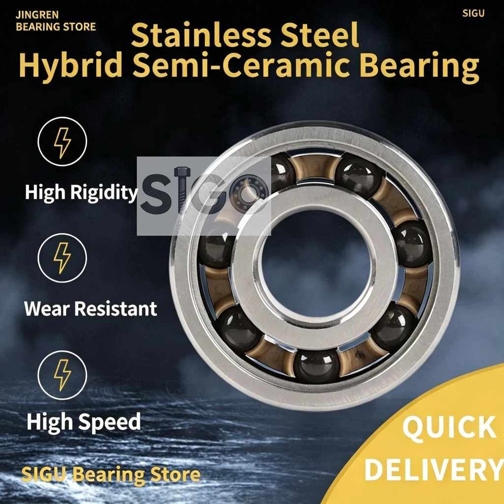 Wear Resistant Thin-Wall Stainless Steel Hybrid Semi-Ceramic Bearing  6812 6813 6814 6815 6816 6817-2RS