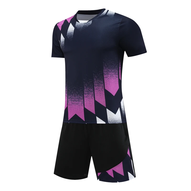 

2025 New Men Soccer Jersey Breathable Football Shirt Short Sleeve Training Sports Wear Team Uniform Double Stitched Seams Sets