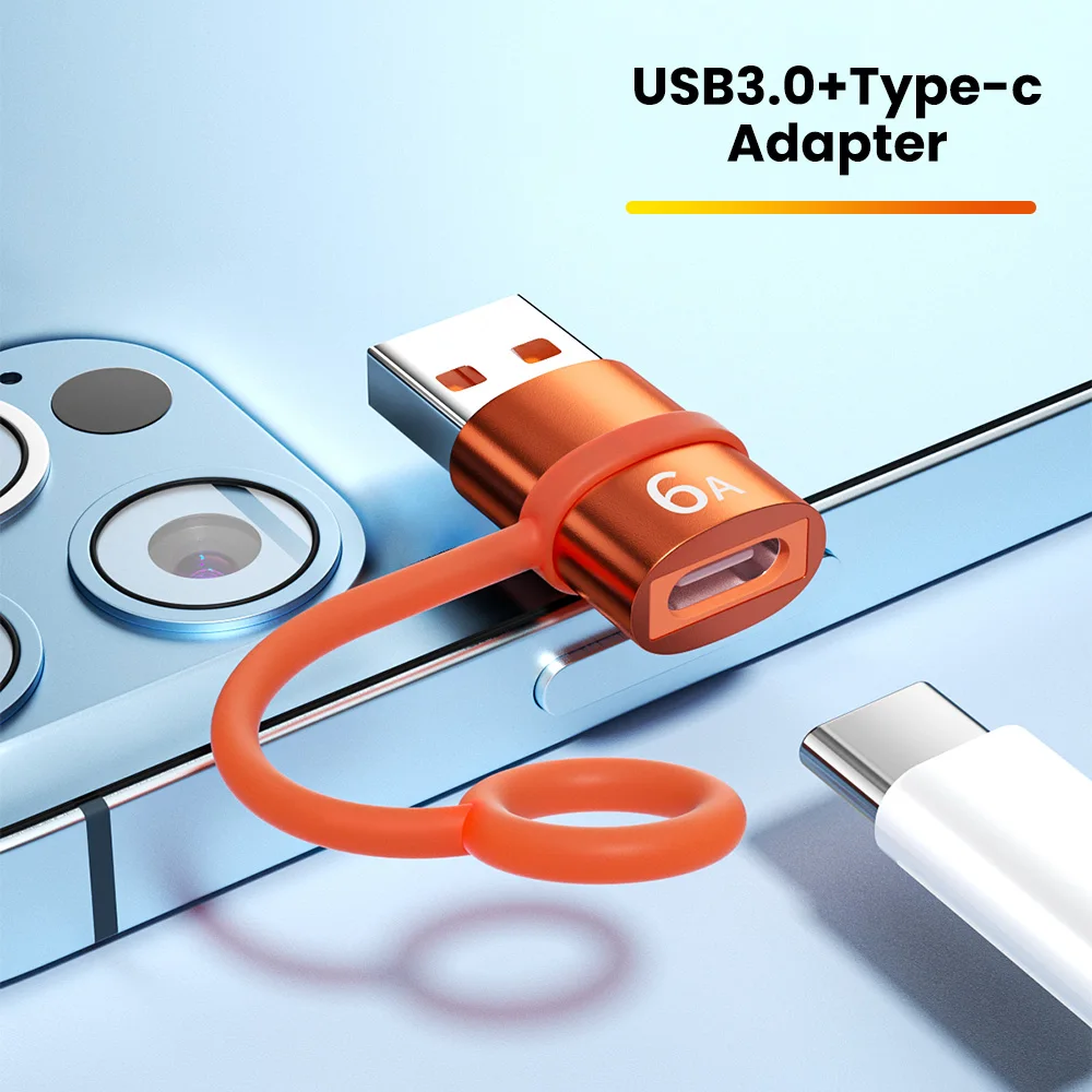 Olaf 6A USB3.0 to Type C Adapter Fast Charging Connector Type C Male to USB Female Converter USBC OTG For Laptop Xiaomi Samsung