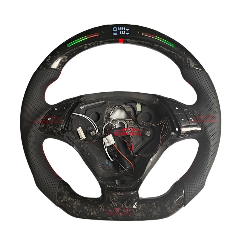 

Custom Sports Racing Style LED Carbon Fiber Steering Wheel for Fiat Ducato & Fiat 500 Made Leather