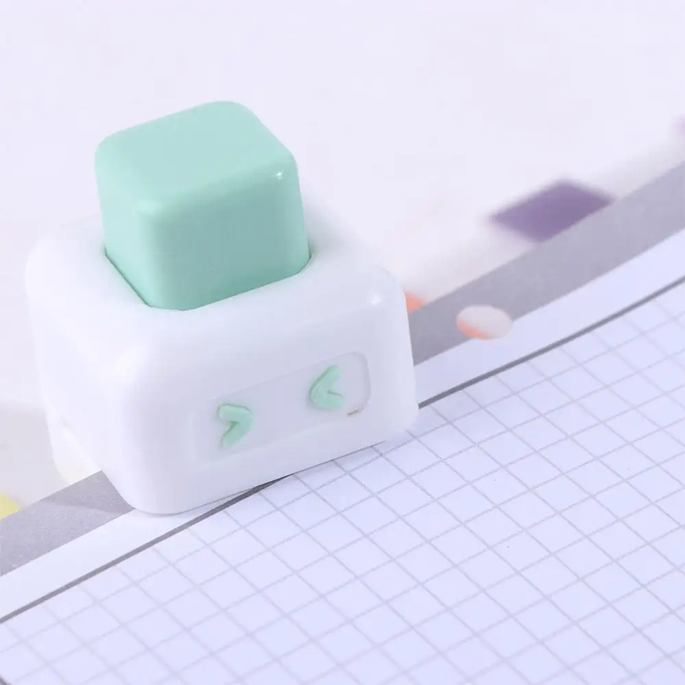 3pcs Cute Squint Hole Puncher Loose Leaf Bind Single Hole Paper Puncher Cartoon Precise Round Hole Puncher Punch