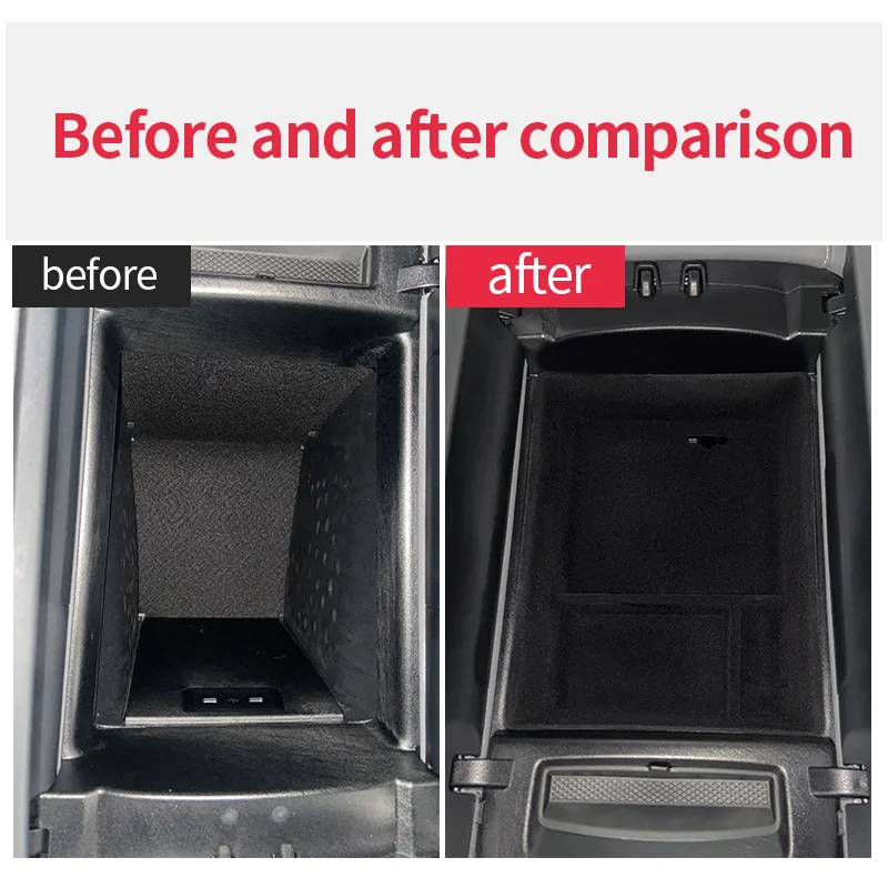 Car Organizer Box for Mercedes Benz AMG EQS SUV EQE 350 450+ 2022 2023 Armrest Storage Center Console Sundries Tray Accessories