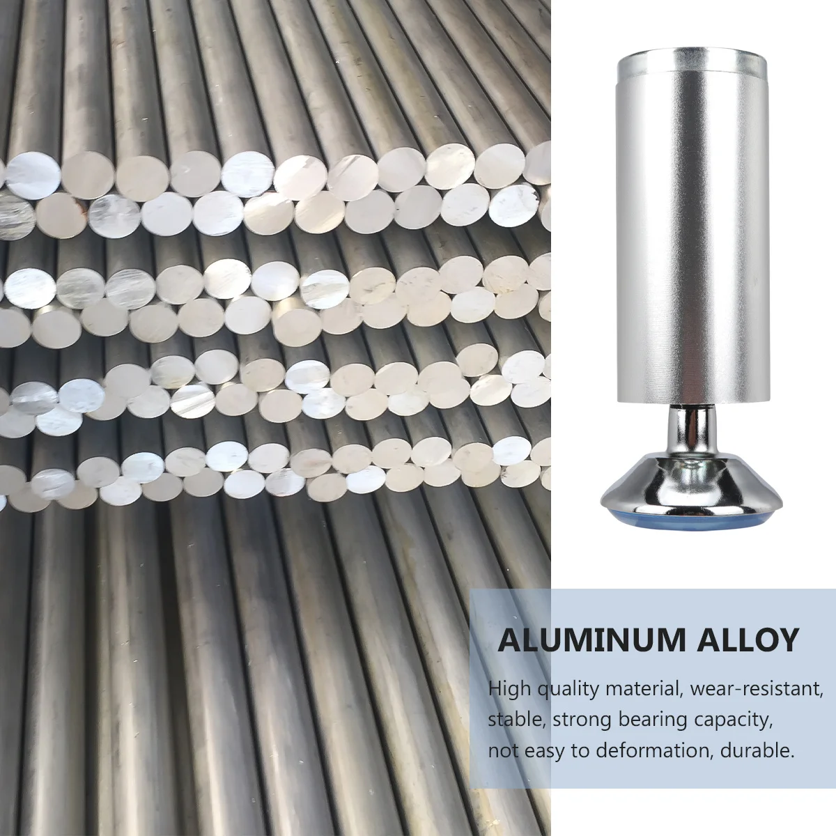 4Pcs Cabinet Legs Aluminum Alloy Furniture Feet Adjustable Height Sofa Table Bed Support Heavy Duty Non-Slip Floor Protector