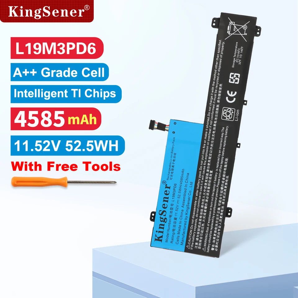 KingSener L19M3PD6 Laptop Battery 52.5Wh for Lenovo