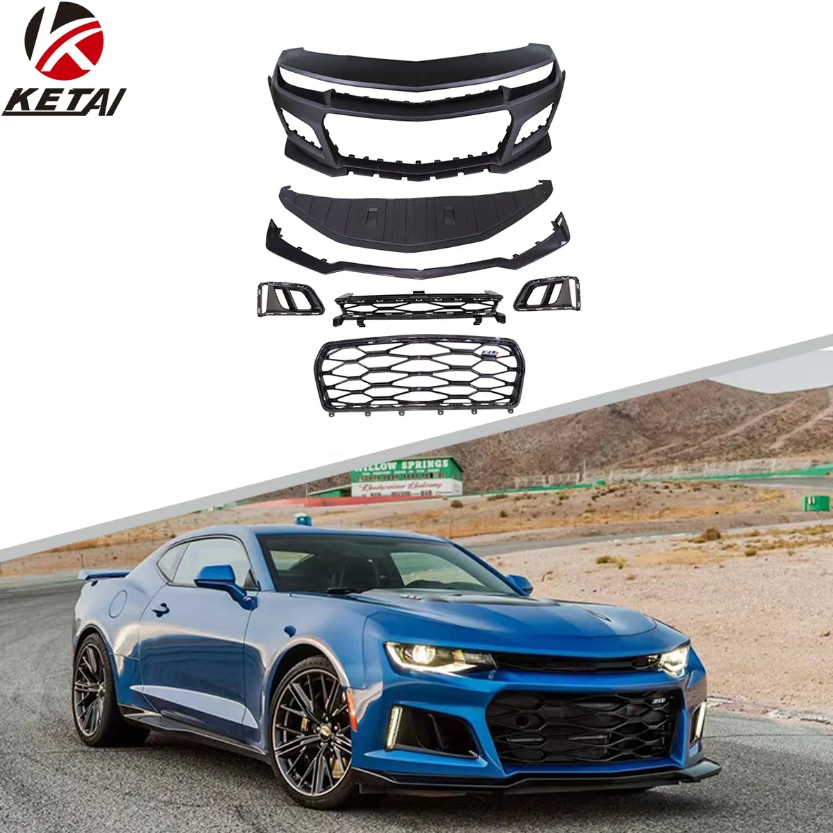 

6th ZL1 Style Body Kit Front Bumper Lip Car Bumper For Chevrolet Camaro 2010-2015 5th