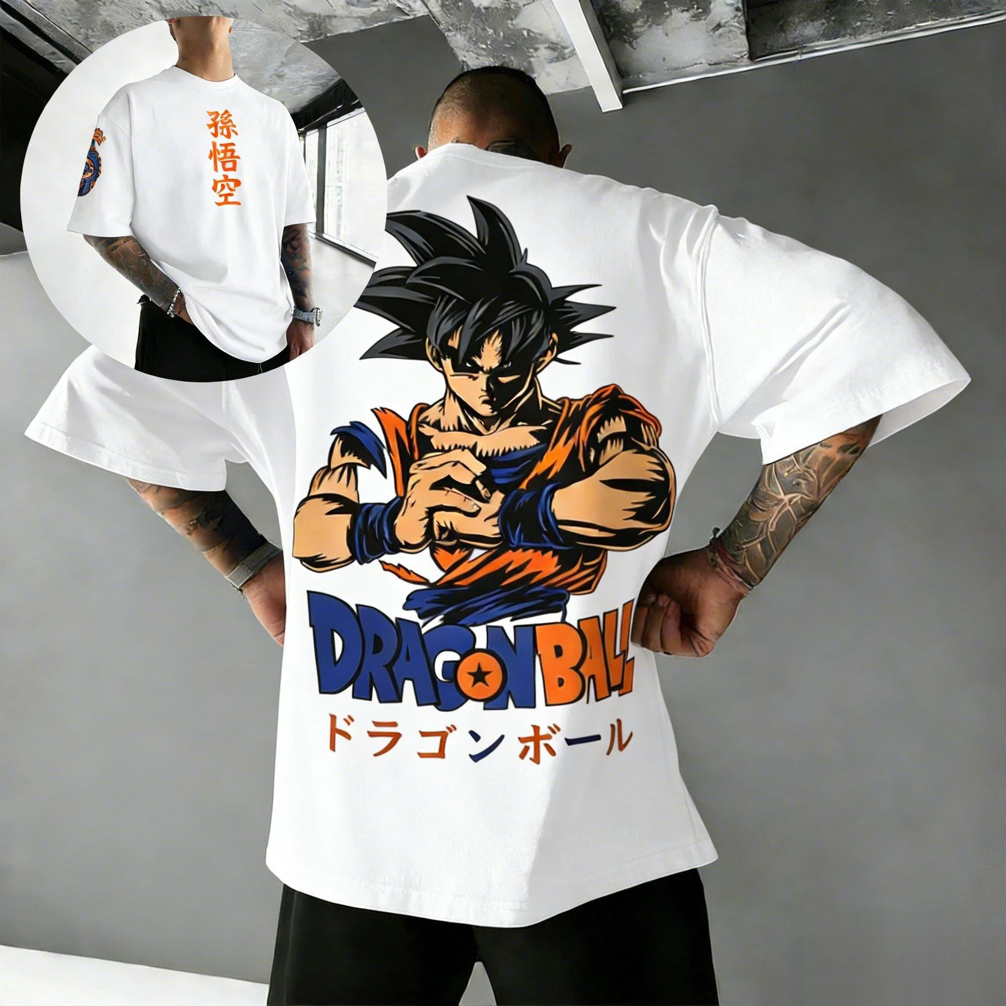 2026 Neues Dragon Ball Son Goku Print T-Shirt Kurzarm-T-Shirt Herren- und Damen-T-Shirt Sport Fitness Herren-T-Shirt