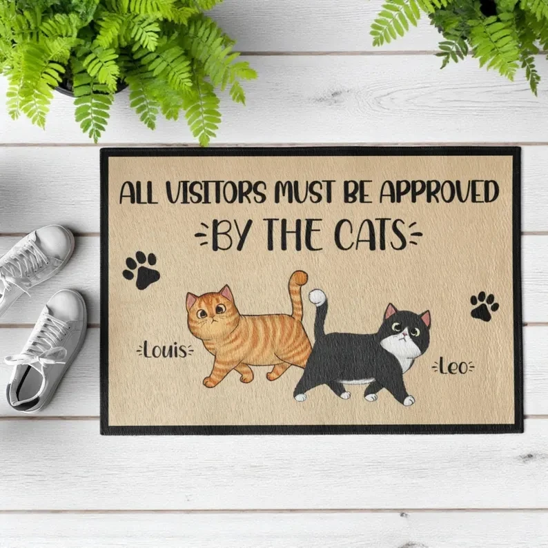 Welcome Cat Doormat I Hope You Like Cat Door Mats Please Take Off Your Shoes Home Decor Doormat