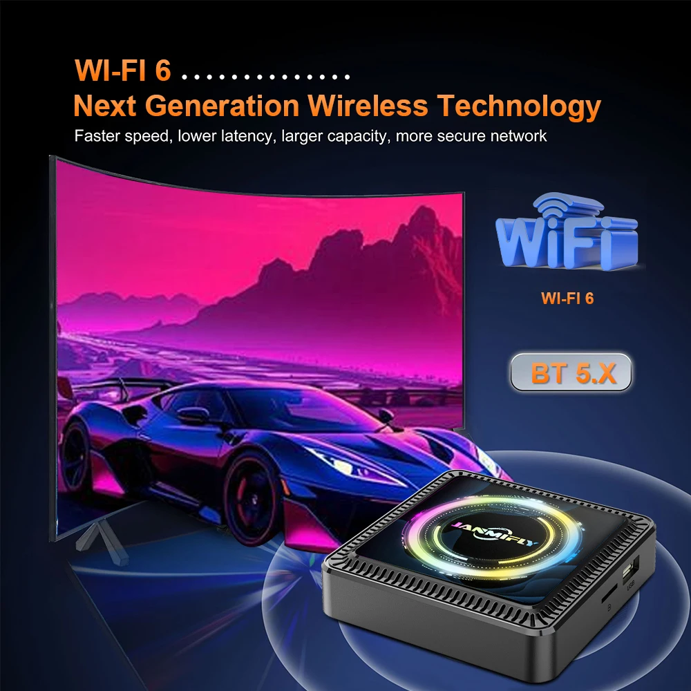 Hot New Q7S Smart TV Box 4G+128GB ROM  Android14 Allwinner H313 WiFi 6 Bluetooth 5.2 Streaming Media Player Set Top Box