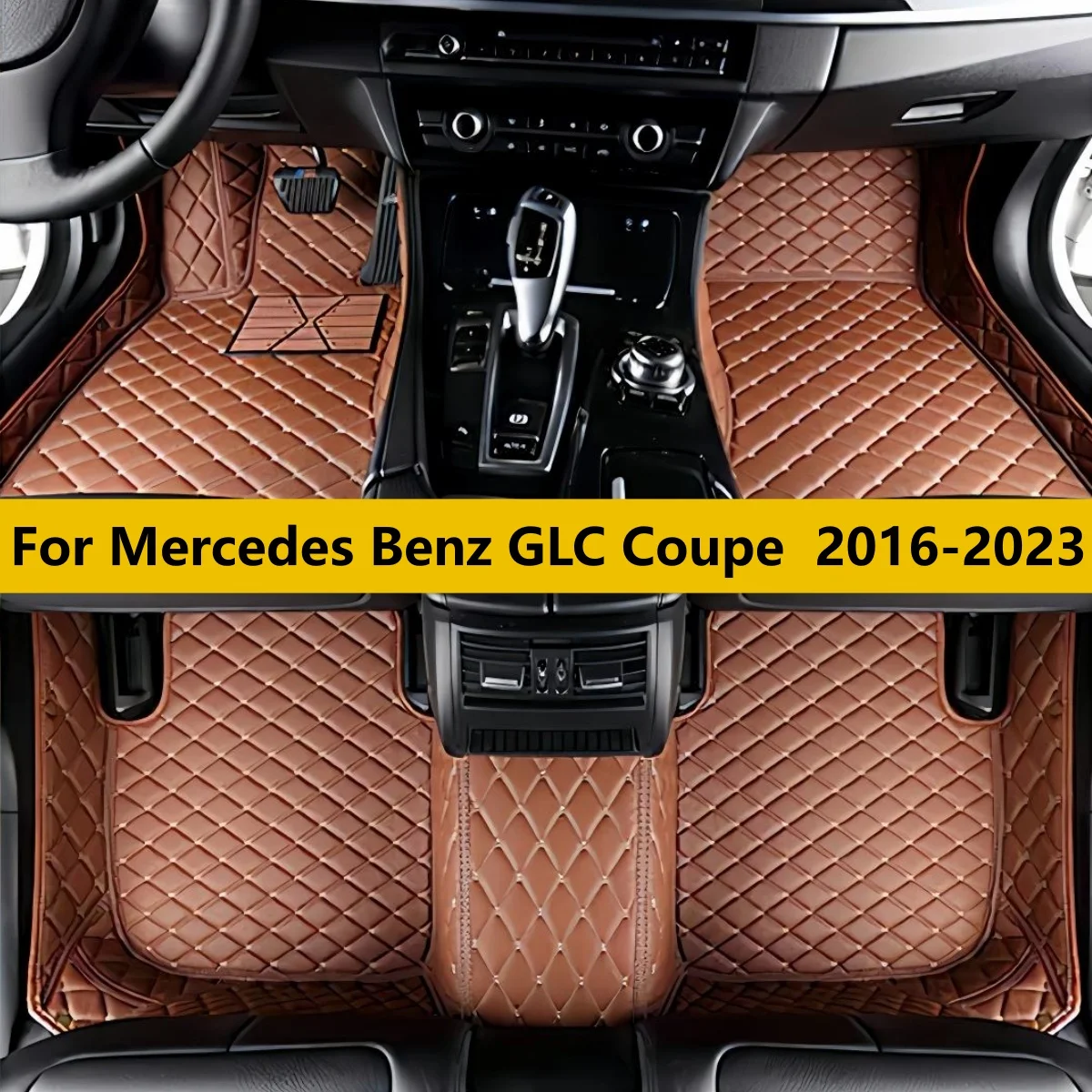 

Автомобильные коврики для Mercedes Benz GLC Coupe 2016 2017 2018 2019 2020 2021 2022 2023, полный комплект для переднего и заднего ряда.