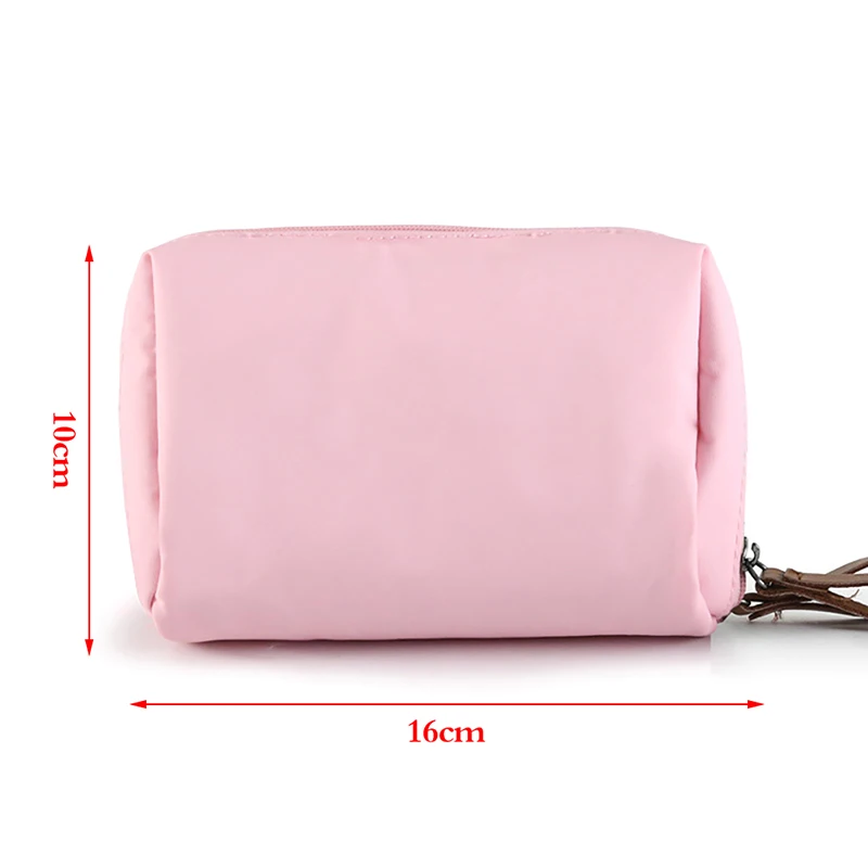 Sac à cosmétiques multifonctionnel portable en nylon, sacs à fermeture éclair décontractés, sacs de rangement de voyage imperméables colorés, mini trousse de toilette mignonne, nouveau