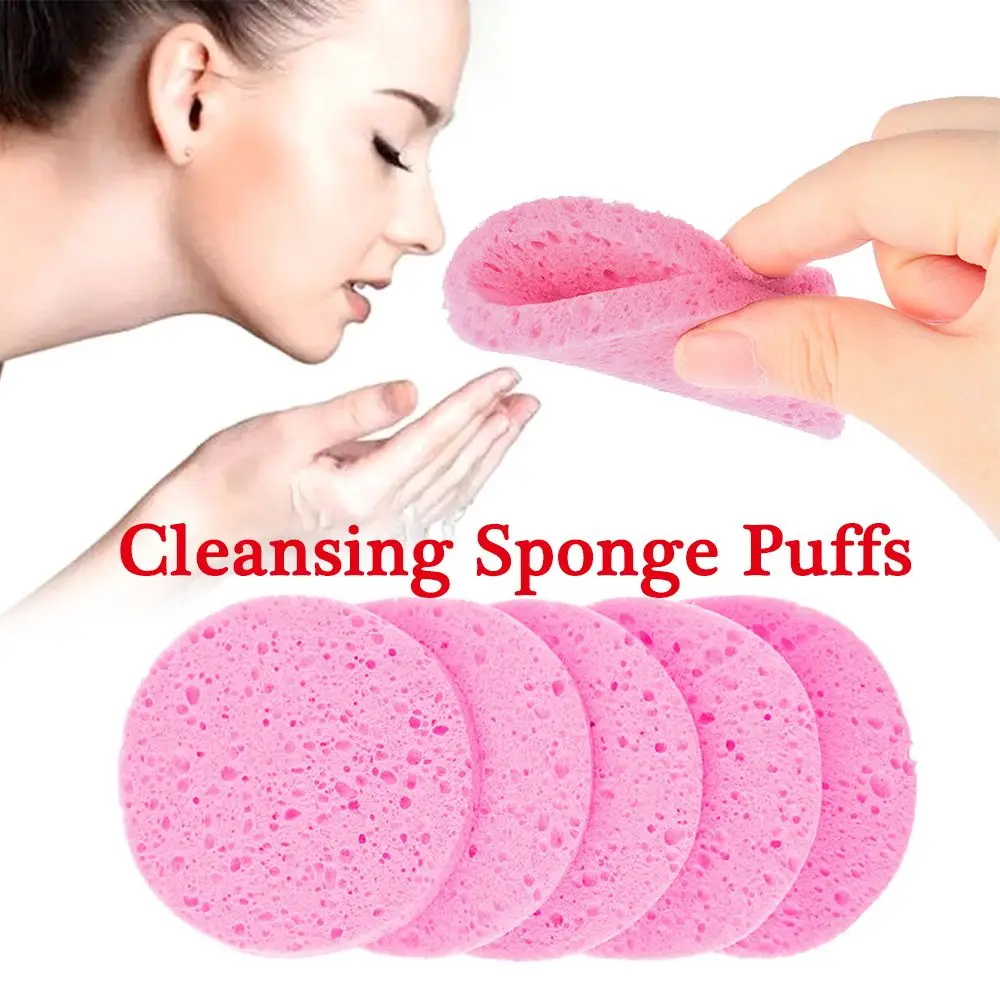 Softwood Pulp Cotton Natural Beauty Foundation Makeup Tools Facial Skin Care Cleansing Sponge Sponge Puff Cosmetic Puff