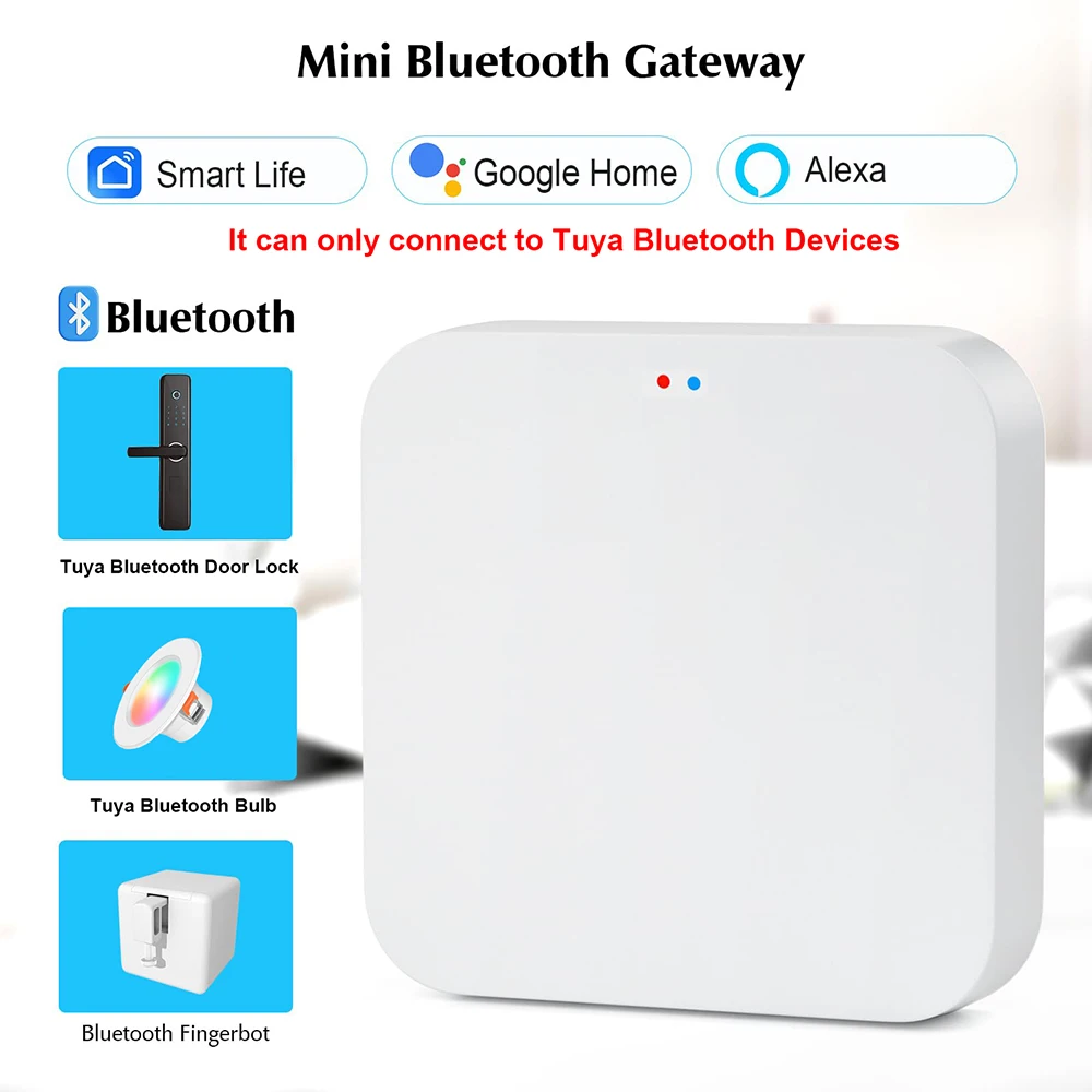 Tuya Smart Bluetooth Gateway Hub Home Bridge Support Bluetooth Fingerbot and Tuya Bluetooth Device Works with Smart Life App