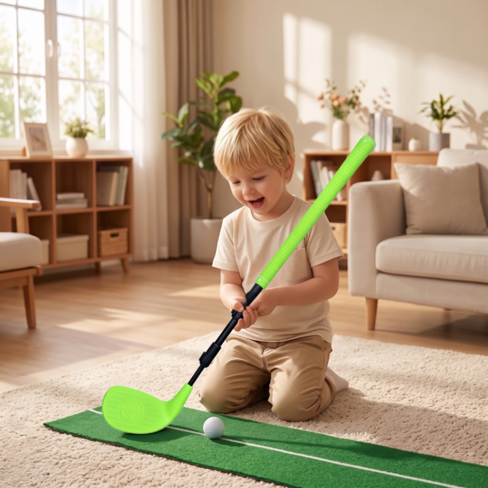 Golf Practice Club Portable Retractable Golf Swing Training Aid Lightweight Long-Lasting for Beginners, Home, School