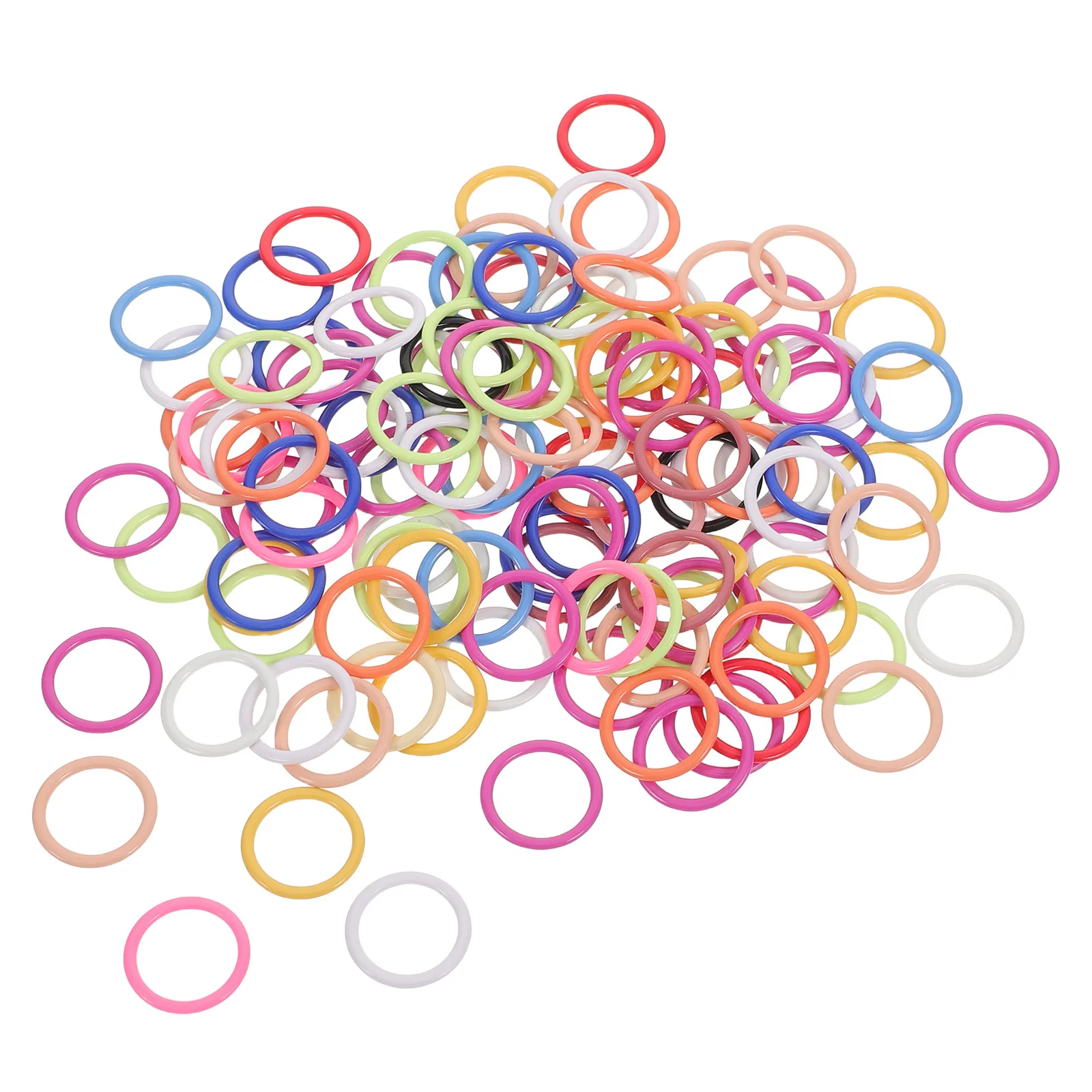 

200Pcs Alloy Knitting Markers 12Mm Multi-Color Smooth Stitch Stoppers for Crochet Knitwear DIY Crafts Metal Yarn Clips Row