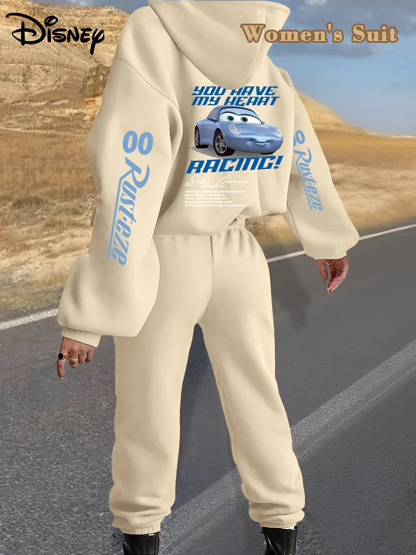 Nuova collezione Disney Cars Set con cappuccio autunno/inverno dolce e fresco Taglie forti Donna adulta Uomo Moda sportiva da strada