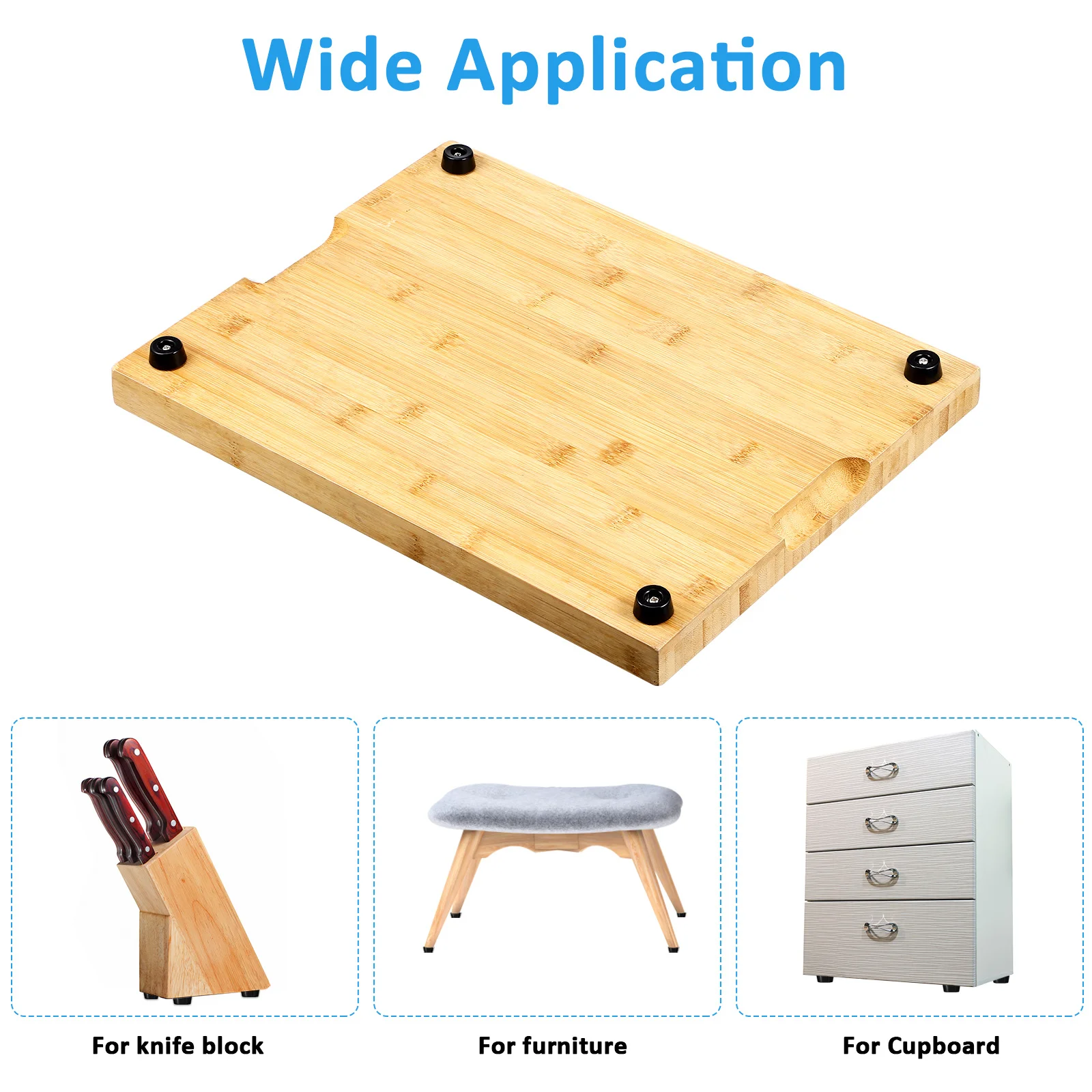 

Rubber Feet Kit with Stainless Steel Screws Non Slip Bumper for Cutting Board Furniture Shock Absorption Floor Protection