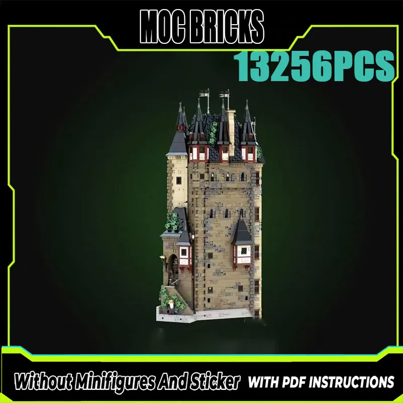 MOC building blocks, medieval architectural modeling technology, bricks toys
