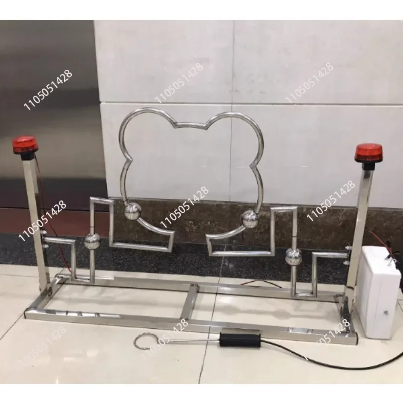 Video game booth timer, interactive quick metal maze challenge reaction table top line maze
