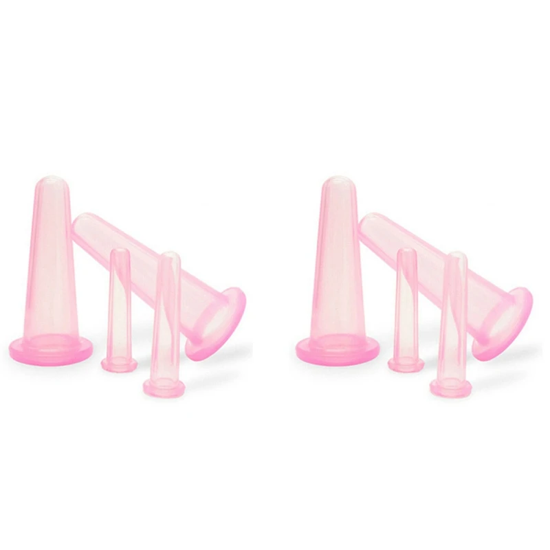 A65Z 8X Naturalny Silikonowy Kubek do Masażu Twarzy Podciśnieniowy Olejek do Twarzy Shujing Ssący Artefakt do Twarzy Różowy